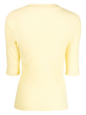 T-krekls ar apaļu kakla izgriezumu Rosetta Getty dzeltens