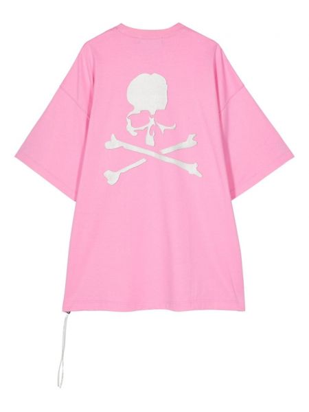 Bavlněné tričko s potiskem Mastermind World růžové