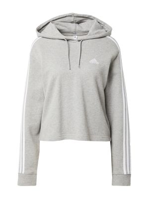 Пуловер на райета Adidas Sportswear сиво