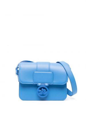 Bőr crossbody táska Longchamp kék