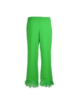 Pantalones con plumas de plumas Jucca verde