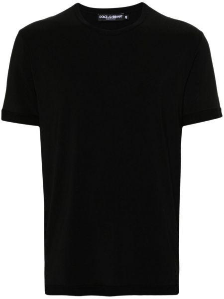 Тениска с кръгло деколте Dolce & Gabbana черно
