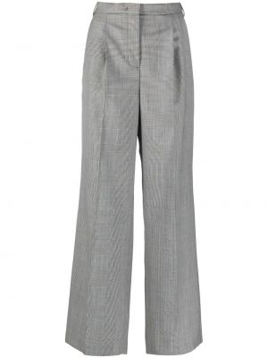 Ravne hlače s karirastim vzorcem s potiskom Aspesi