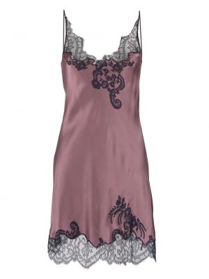 Krajkové hedvábné šaty Carine Gilson fialové