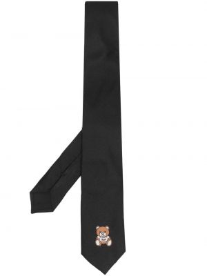 Копринена вратовръзка с принт Moschino