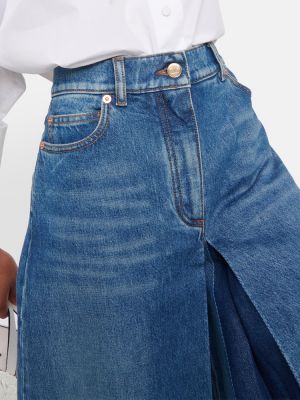 Laza szabású culotte nadrág Valentino kék