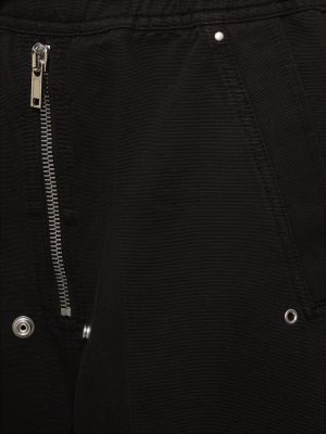 Νάιλον παντελόνι με φερμουάρ σε φαρδιά γραμμή Rick Owens Drkshdw μαύρο