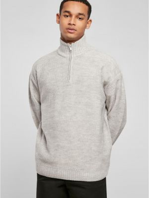 Пуловер Urban Classics Plus Size сиво