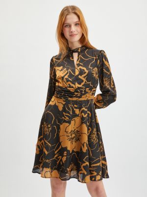 Satenska obleka s cvetličnim vzorcem Orsay