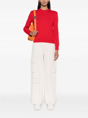 Pullover mit stickerei mit rundem ausschnitt Mc2 Saint Barth rot