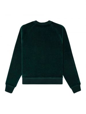 Velours sweatshirt mit stickerei Sporty & Rich grün