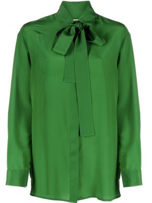Копринена риза Elie Saab зелено