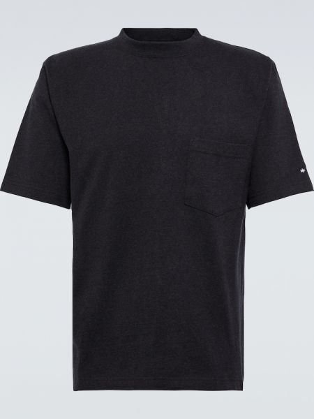 Džerzej bavlnené tričko Snow Peak čierna