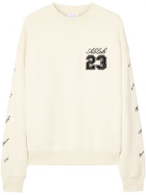 Sweatshirt mit stickerei aus baumwoll Off-white