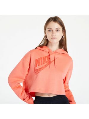 Fleece φούτερ με κουκούλα Nike πορτοκαλί