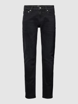 Jeansy skinny slim fit z kieszeniami Calvin Klein Jeans czarne