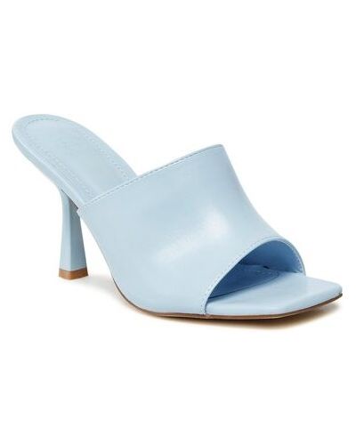 Papuci din piele din piele ecologică Jenny Fairy albastru
