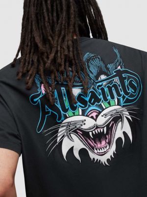 Tričko s potiskem Allsaints černé