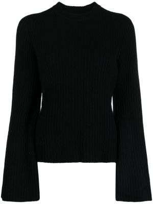 Кашмирен пуловер Loulou Studio черно