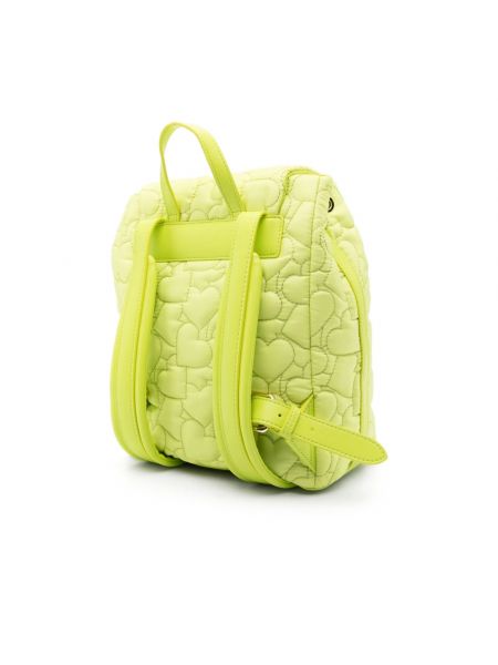 Pikowany plecak Love Moschino zielony