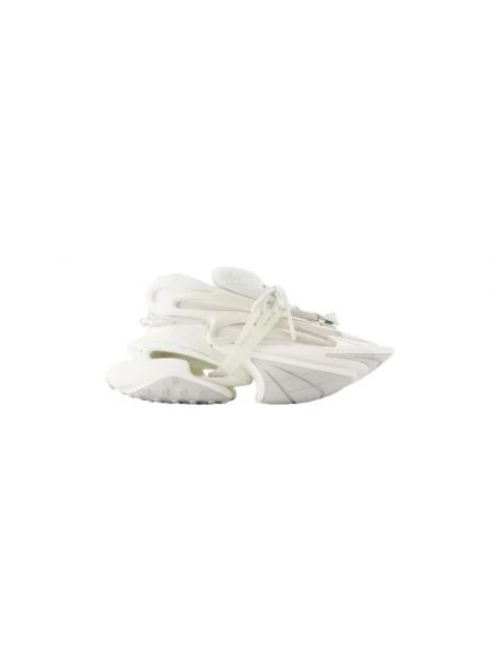 Sneakersy skórzane Balmain Pre-owned białe