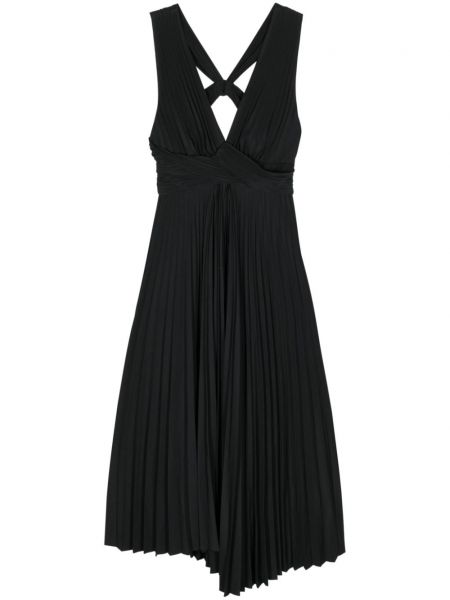 Плисирана миди рокля A.l.c. черно