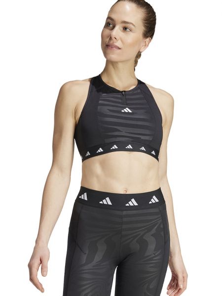 Бюстгальтер с вырезом на спине для фитнеса Adidas Performance черный