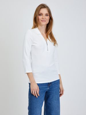 Tričko s trojštvrťovými rukávmi Orsay biela