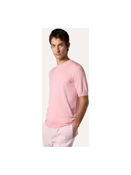 Camiseta de seda de algodón Ballantyne rosa