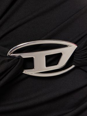 Drapované midi šaty jersey Diesel