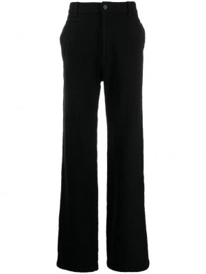 Μάλλινο παντελόνι με ίσιο πόδι Undercover μαύρο