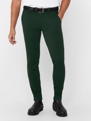 Pantalones slim fit Only & Sons verde