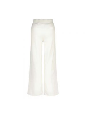 Pantalones de cachemir de punto con estampado de cachemira Liviana Conti blanco