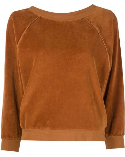 Jersey de tela jersey de cuello redondo Suzie Kondi marrón