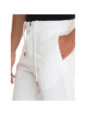 Pantalones chinos con botones Kiton blanco