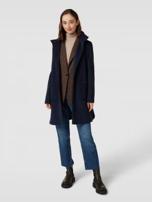 Короткое пальто с воротником стойкой и боковыми карманами Betty Barclay, темно-синий