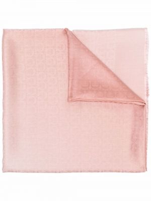 Jacquard silke ull skjerf Salvatore Ferragamo rosa