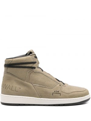 Sneakers di pelle A-cold-wall* verde