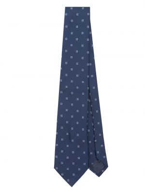 Jacquard svilena kravata Emporio Armani plava