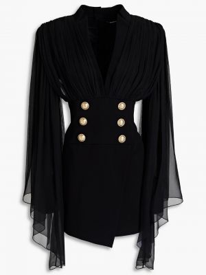 Mini šaty Balmain - Černá