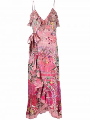 Růžové šaty z hedvábí Camilla