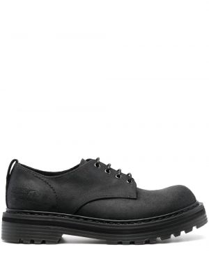 Кожени обувки в стил дерби с връзки с дантела Premiata черно
