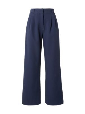 Plisované nohavice Abercrombie & Fitch modrá