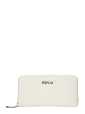 Памучно портмоне Replay бяло