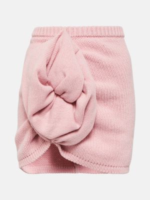 Kašmírové mini sukně Magda Butrym růžové