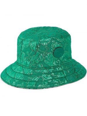 Жакардова двустранна шапка Gucci зелено
