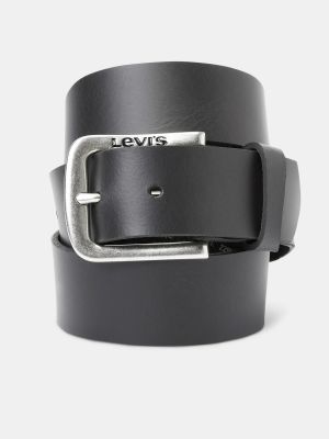 Cinturón de cuero con hebilla Levi's negro
