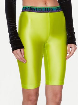 Slim fit priliehavé športové šortky Versace Jeans Couture zelená