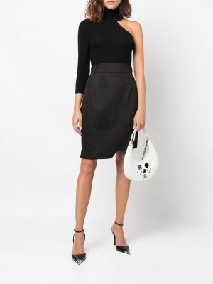 Asymetrické pouzdrová sukně Thierry Mugler Pre-owned černé