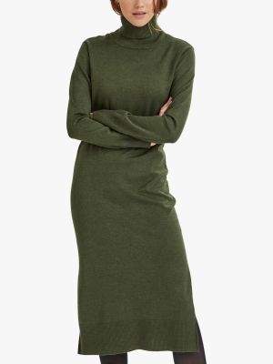 Платье миди с высоким воротником Saint Tropez зеленое